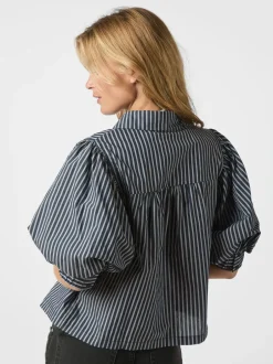Etta Stripe Shirt-Neo Noir