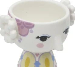 Bjørn Wiinblad Lys & Lysestager>Eva Fyrfadsstage Ø6. 5 cm gul/lavendel 2 stk.