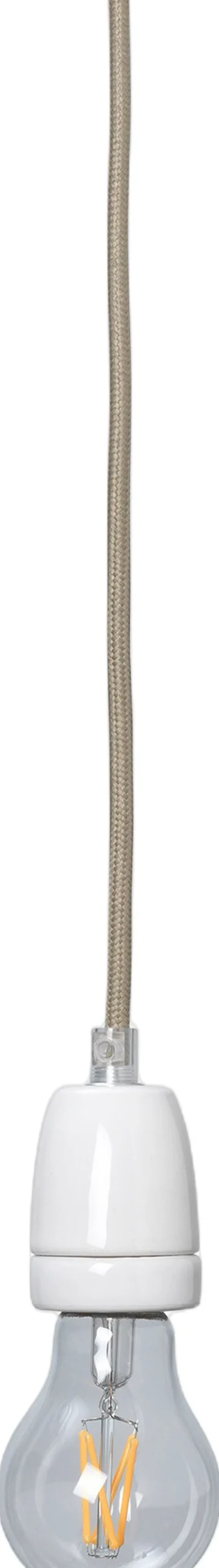 Ferm Living Lampetilbehør>Fabric cord set ceramic socket 4m - Pendant