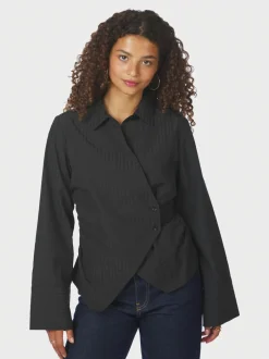 Outlet Fenli Tone Stripe Shirt Dame Bluser & Skjorter