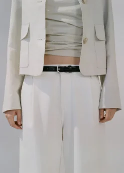 Fine croco leather-effect belt-MANGO Clearance