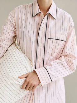 Fineline Long Nightshirt-M/L-Soft pink-Hay Hot