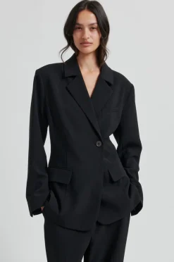 Outlet Fique Fitted Blazer Dame Blazere & Veste