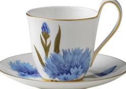 Royal Copenhagen Kopper & Krus>Flora højhanks- og underkop kornblomst