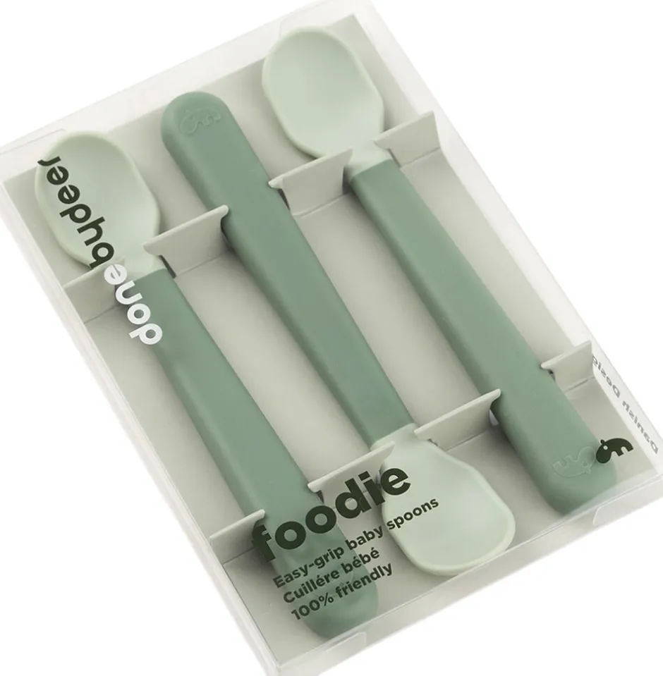 Børn Done by Deer Børneservice>Foodie easy-grip babyske 3-pak Grøn