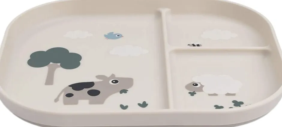 Børn Done by Deer Børneservice>Foodie inddelt tallerken Tiny farm