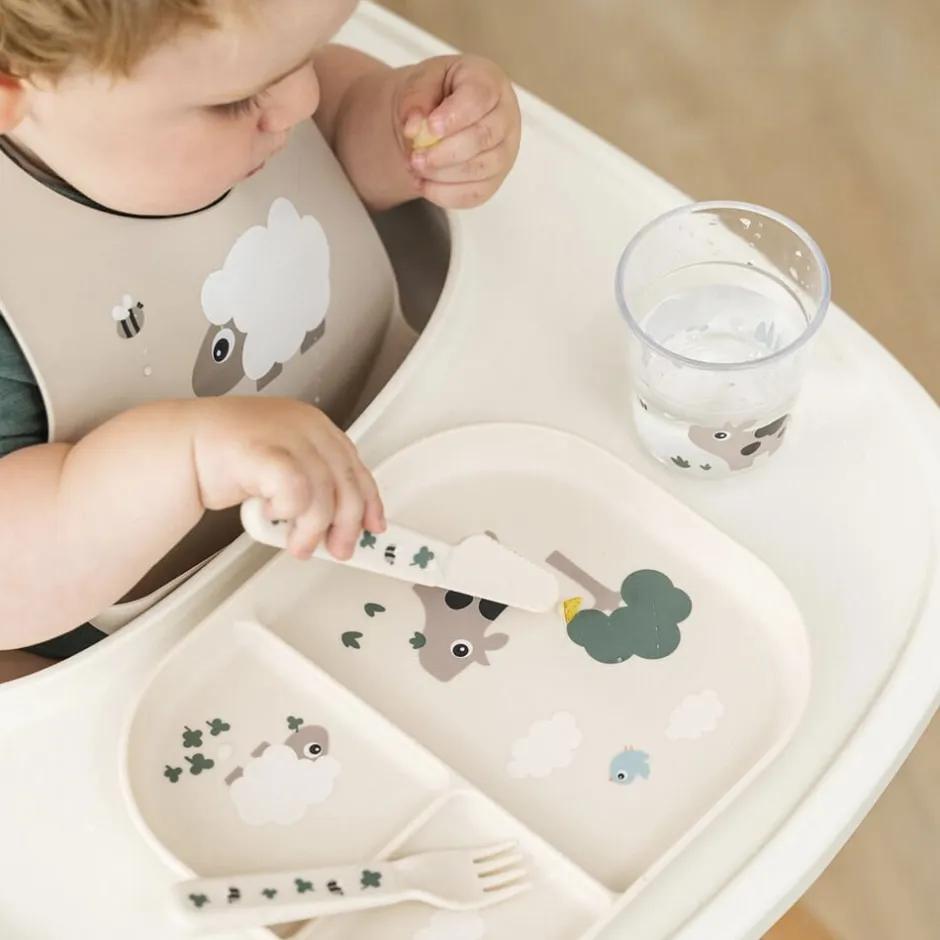 Børn Done by Deer Børneservice>Foodie inddelt tallerken Tiny farm