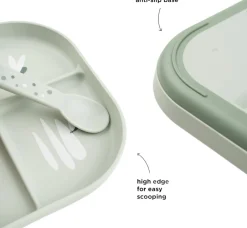 Foodie inddelt tallerken Croco Grøn-Done by Deer Online