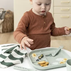 Foodie inddelt tallerken Croco Grøn-Done by Deer Online