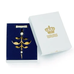 Forgyldt juleornamen, palmette-Royal Copenhagen New