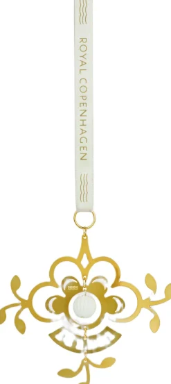 Online Forgyldt juleornament, blomst Juletræspynt