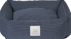 Hot Hundeseng Navy Pinstripe Til Boligens Kæledyr