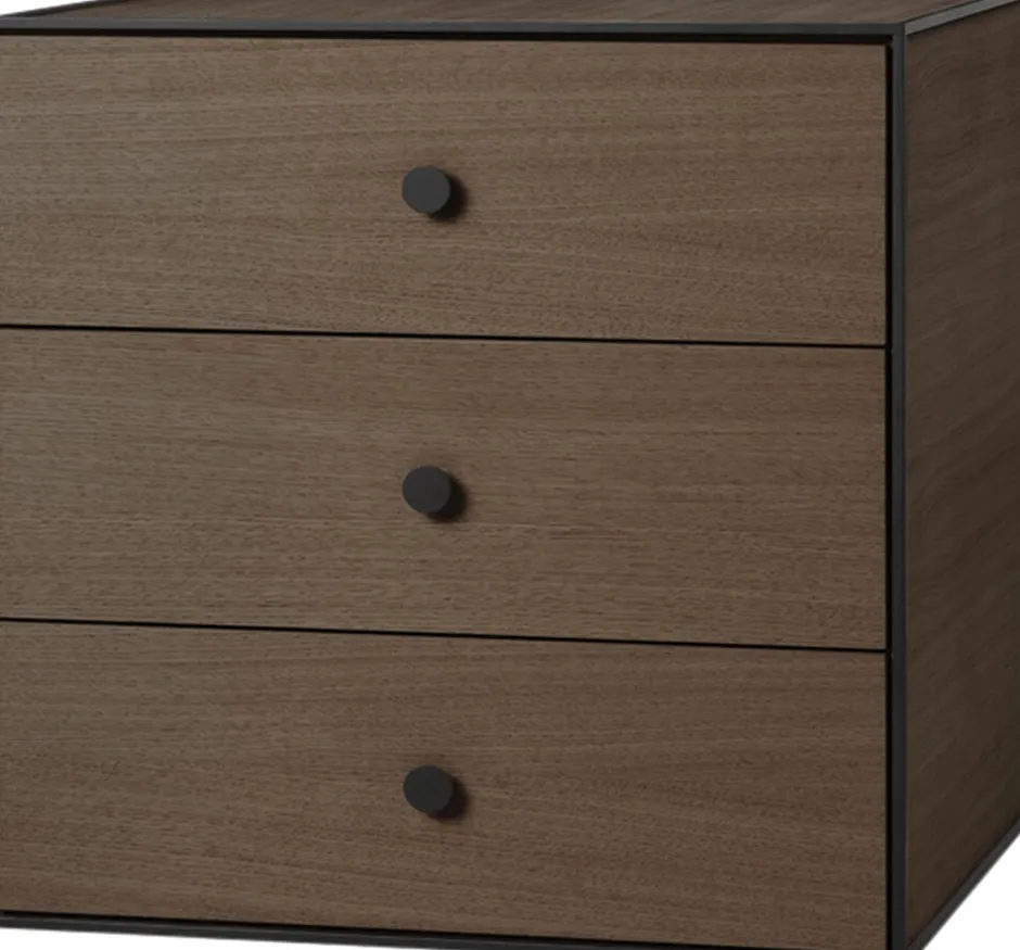 Audo Copenhagen Møbler>Frame 49 med 3 skuffer - Røget Eg