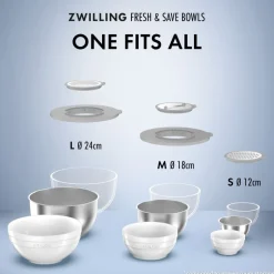 Fresh & Save BOWLS Tilbehørs sæt, S/M/L / 5-dele Køkkenmaskiner