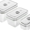 Zwilling Opbevaring|Madopbevaring>Fresh & Save Vakuum beholdersæt 3d i glas. S,M, L