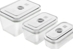 Zwilling Opbevaring|Madopbevaring>Fresh & Save Vakuum beholdersæt 3d i glas. S,M, L