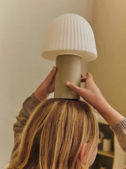 Frill Portable Lamp - Cashmere/White-Ferm Living Sale