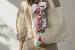 Best Fugl guld nøglering med naturlæder eg Dame Nøgleringe