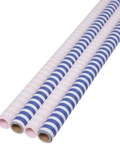 New Gavepapir stribet sampak 4x70x300cm Gaveindpakning