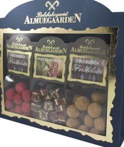 Gaveæske med Peberkagemand-bolcher & Chokolade-lakridser-Almuegaarden Outlet