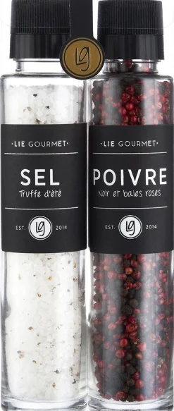 Lie Gourmet Blandet Kurve|Krydderier>Gavesæt kværne trøffelsalt/peber
