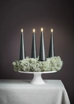 Giftbox w. spike, remote, LED cone candle, Pine green, Smoot-Uyuni Sale