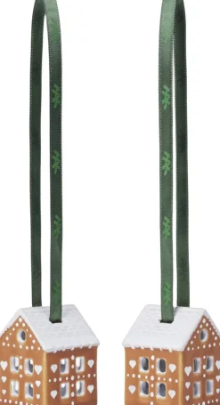 Kähler Juletræspynt>Gingerbread Juleophæng H5 brun 2 stk.