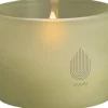 Uyuni Lys & Lysestager>Glass Candle, Light green leaf, 8,2x6 cm