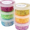 Glitter Clay, 6x20ml.-Creativ Company