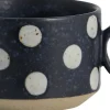 GRAINY tea cup w. handle, dark blue/sand-Nordal Online