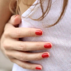 Outlet Green Flash - Poppy Red Negle