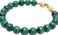Outlet Malachite Healing Bracelet with Gold Lock Smykker