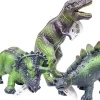 - Dinosaurer - sæt med 3-Green Rubber Toys