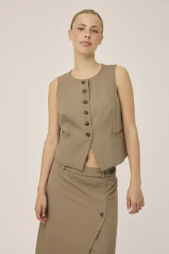 Dame Magasin du Nord Collection Blazere & Veste>Gwen 3 Vest - GRS