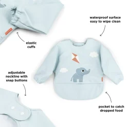 Outlet Hagesmæk m/ærmer og lomme Playground Børn Hagesmække