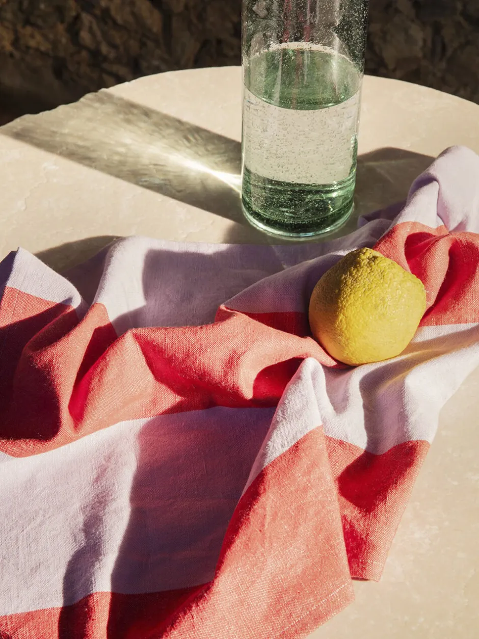 Hale Tea Towel - Red/Lilac-Ferm Living Online