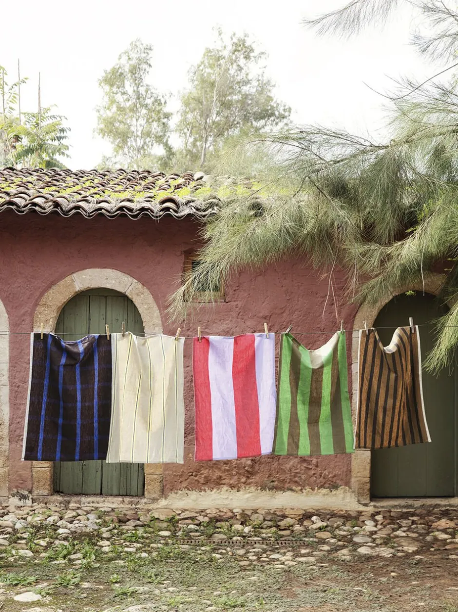 Hale Tea Towel - Red/Lilac-Ferm Living Online