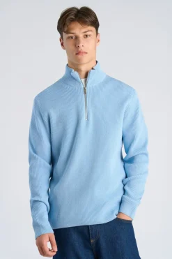 Half zip rib knit Strik