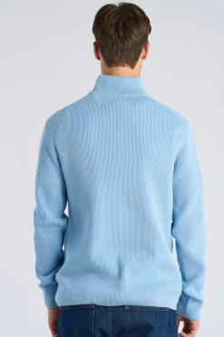 Half zip rib knit Strik