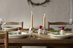 Hot Hammershøi Christmas Gaver lysestage Ø7. 5 cm hvid m. deko Julepynt|Julepynt