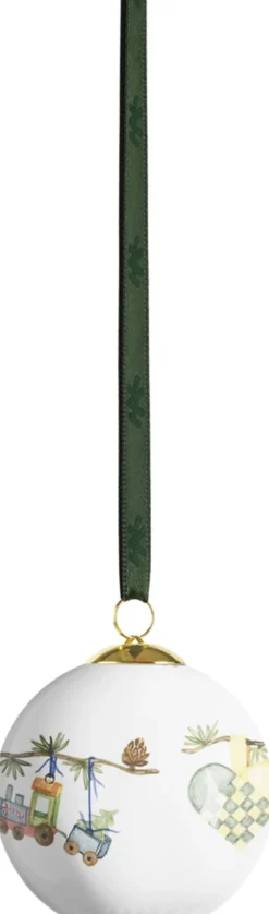 Kähler Juletræspynt>Hammershøi Christmas Kugle 2024 Ø6 cm hvid m. deko