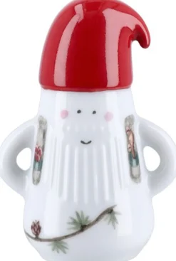 New Hammershøi Christmas Nissefar Ø6 cm hvid m. deko Julepynt|Julepynt