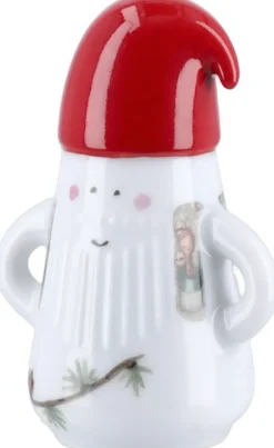 New Hammershøi Christmas Nissefar Ø6 cm hvid m. deko Julepynt|Julepynt