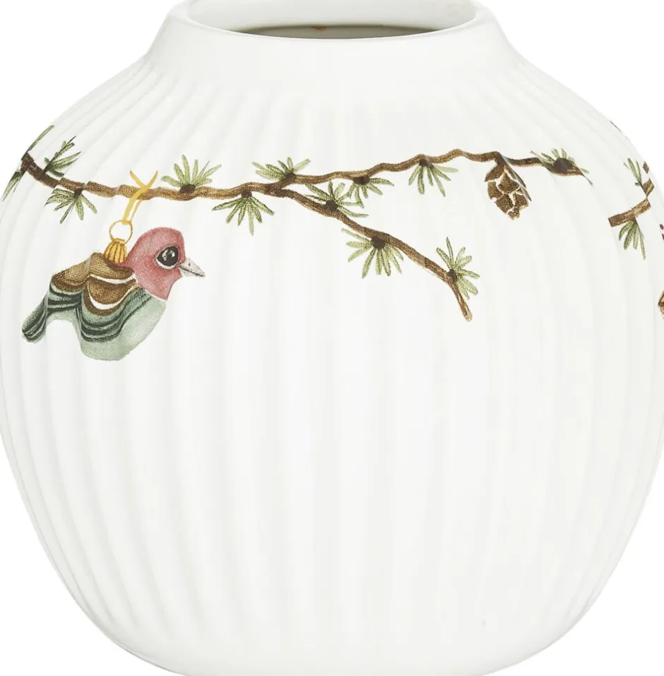Sale Hammershøi Christmas Vase H13 hvid m. deko Julestel|Julestel