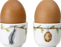 Online Hammershøi Spring Æggebæger Ø5 cm hvid m. deko 2 stk. Tilbehør Til Bordet