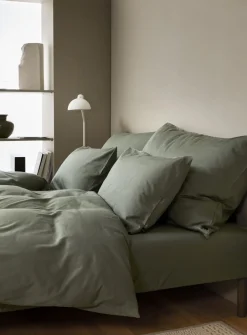 Harmoni stonewashed pudebetræk dæmpet grøn Sengetøj & Lagner