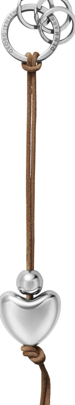 HEART NØGLERING MED LÆDERREM-Georg Jensen New