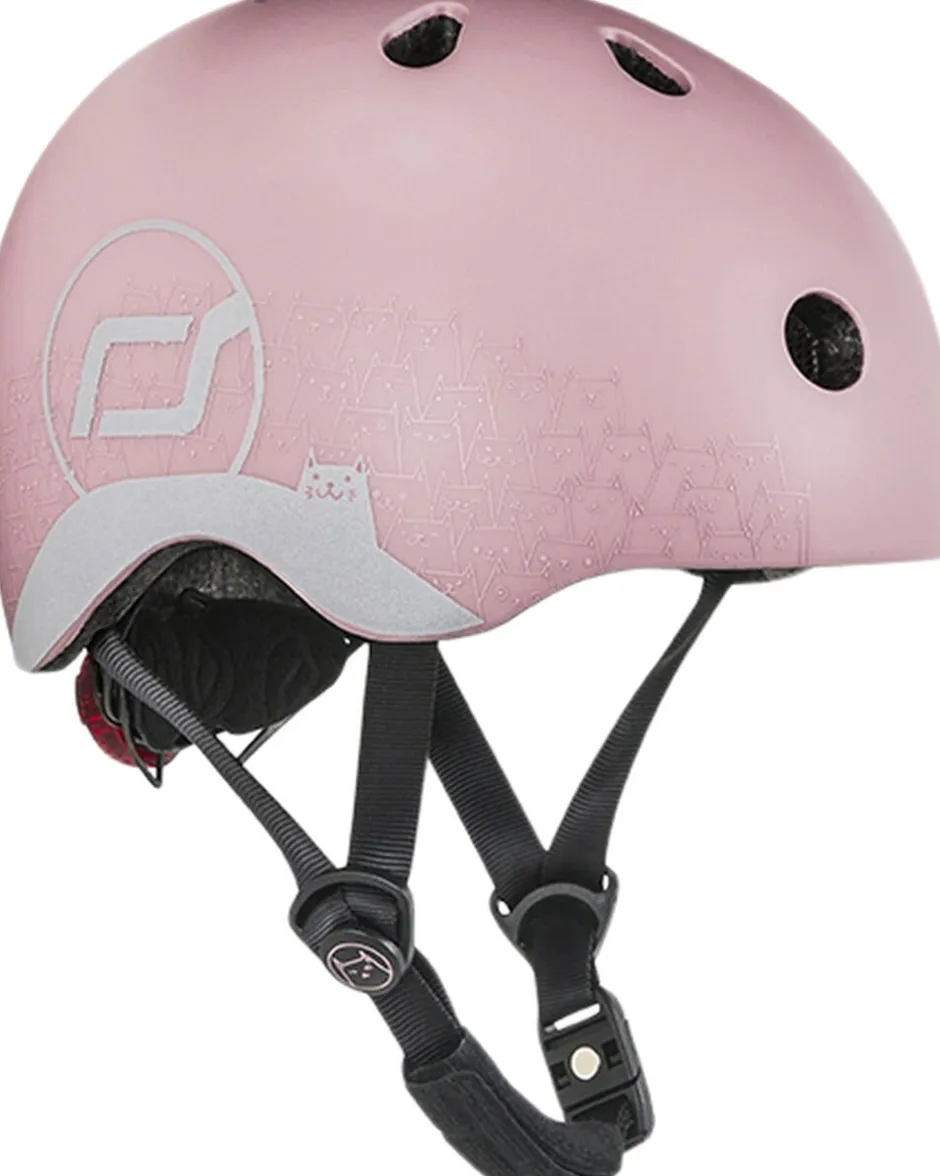 Børn Scoot & Ride Udendørs Leg>Helmet XXS reflective rose