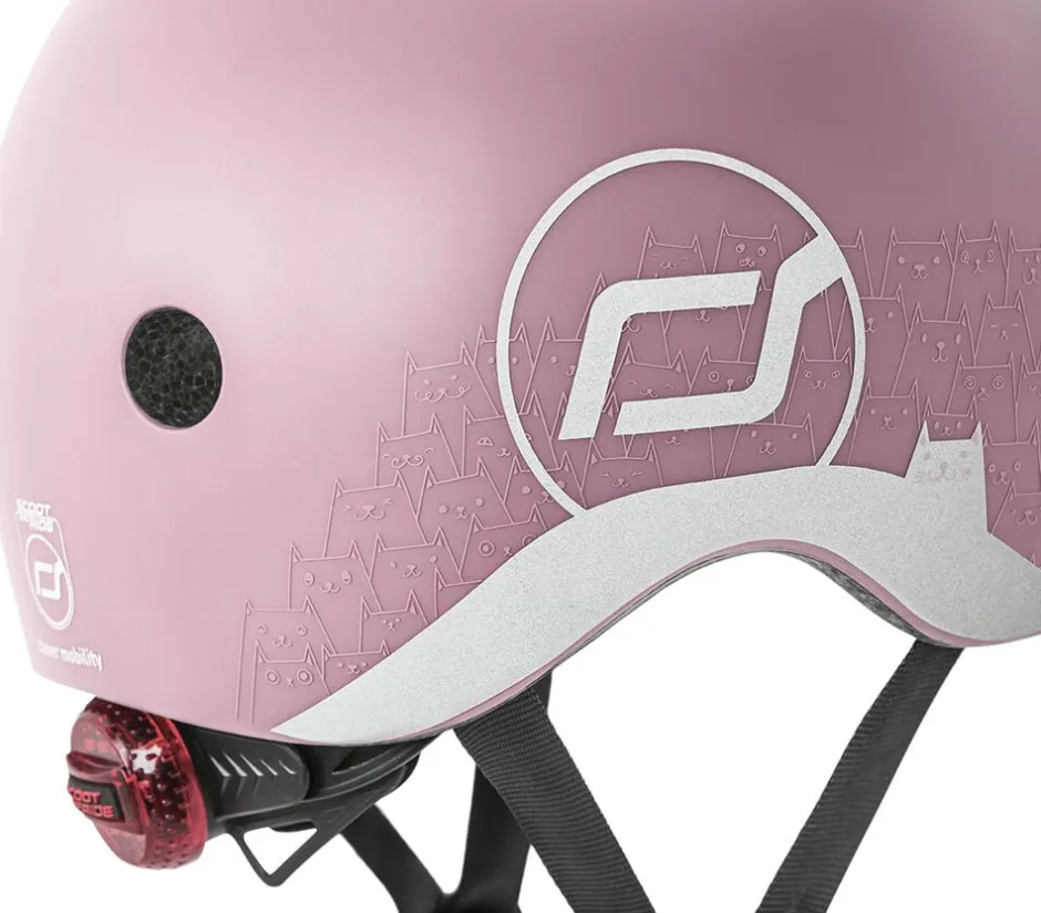 Børn Scoot & Ride Udendørs Leg>Helmet XXS reflective rose