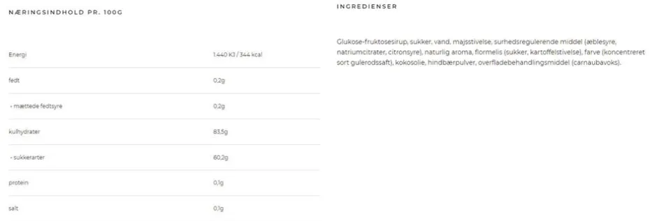 Hibiscus med Hindbær - regular cube 240 gr Vingummi